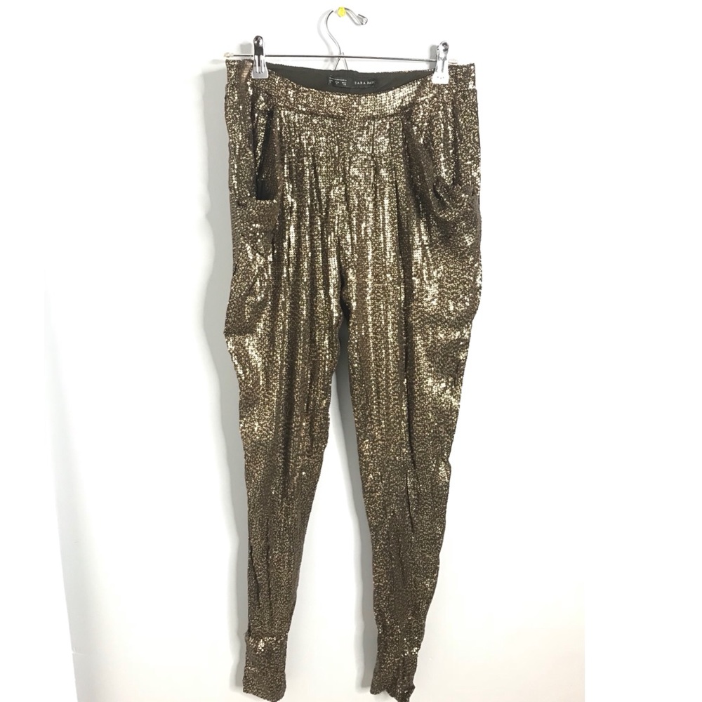 Zara Sequin Harem-Style/Trouser Pants